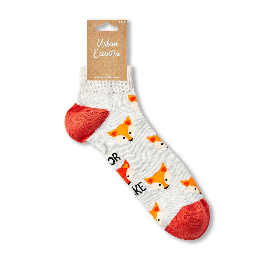 For Fox Sake Funny Trainer Socks | Laughing Sisters UK