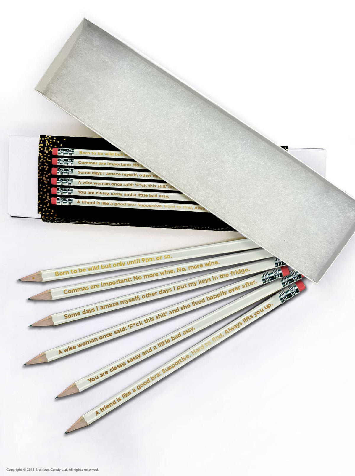 Sassy quote pencil writing set - funny stationery gift | Laughing Sisters UK