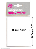Rudey Magnetic Words - Sweary Fridge Magnet | Laughing Sisters UK