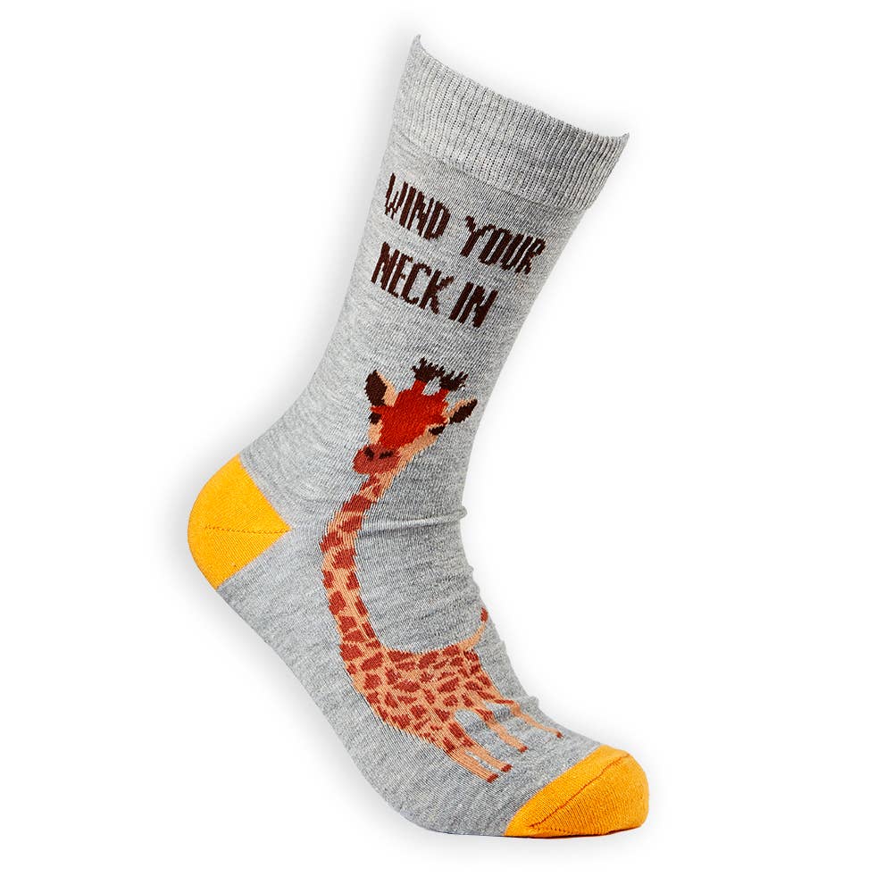 Wind your neck in giraffe socks | Laughing Sisters UK