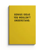 Genius Ideas You Wouldn't Understand Mustard Coloured Notebook | Laughing Sisters