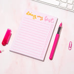 Doing my best A6 list notepad stationery gift | Laughing Sisters UK