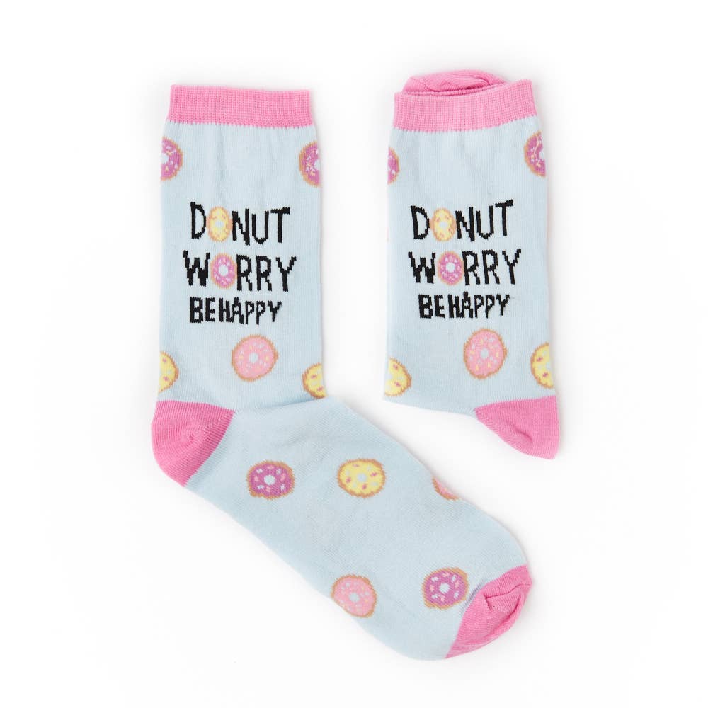 Donut worry, be happy women's socks | Laughing Sisters UK