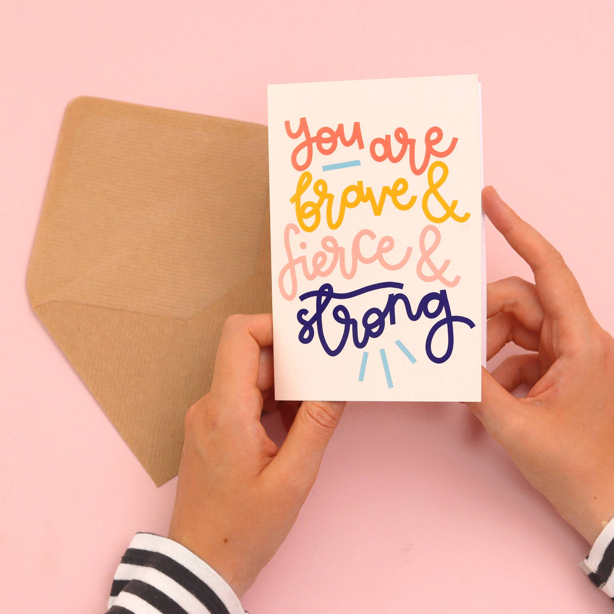 You are brave & fierce & strong - greeting card | Laughing Sisters UK
