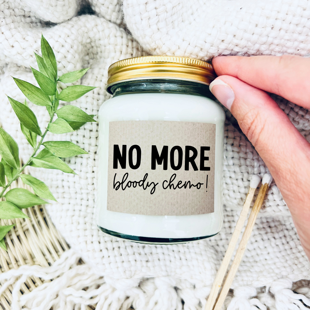 No More Bloody Chemo - Cancer Support Gift Candle | Laughing Sisters UK