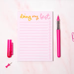 Doing my best A6 list notepad stationery gift | Laughing Sisters UK