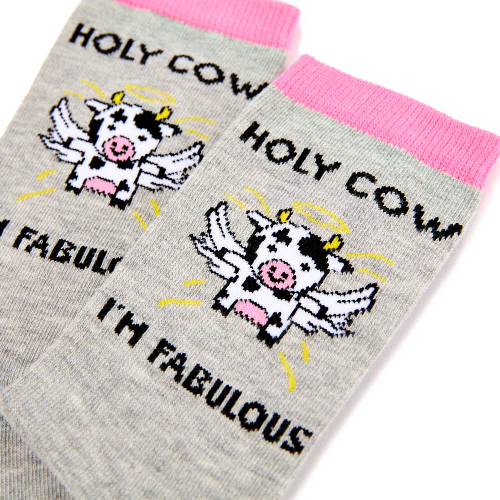 Holy Cow I'm Fabulous funny womens socks | Laughing Sisters UK