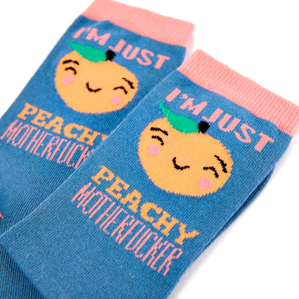 Peachy Motherfucker Sweary Women's Socks | Laughing Sisters UK