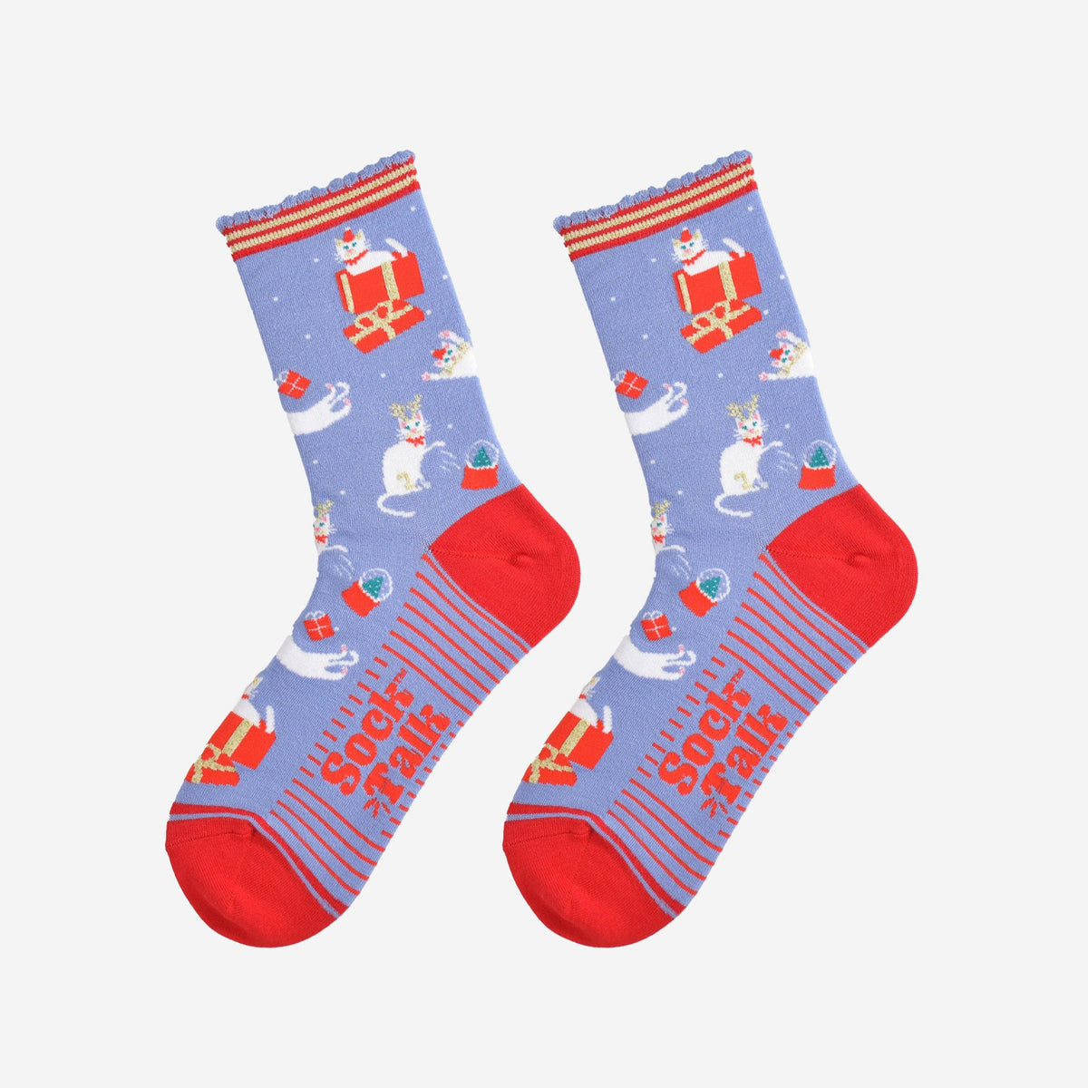 Christmas Cat Women's Bamboo Socks | Laughing Sisters UK