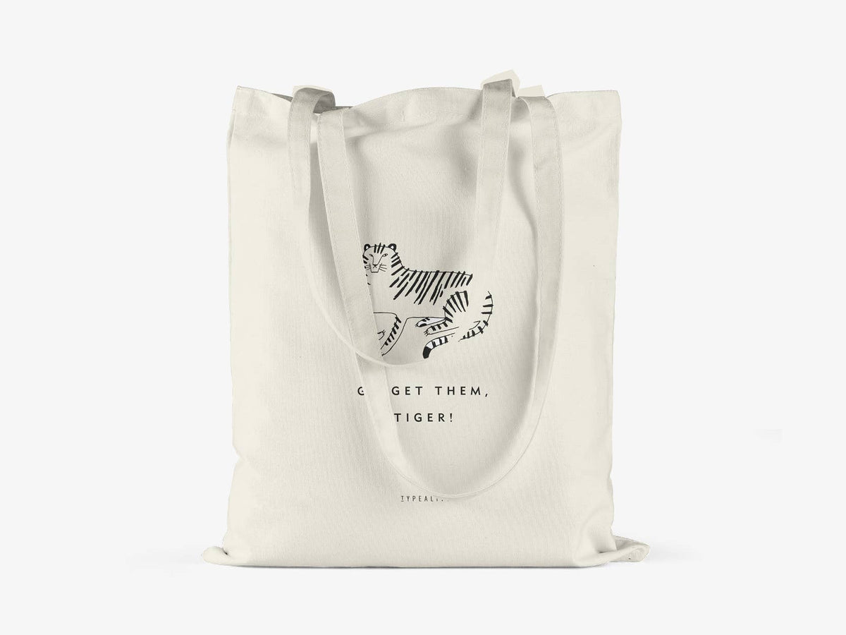 Go Get Them Tiger Tote Bag | Laughing Sisters UK