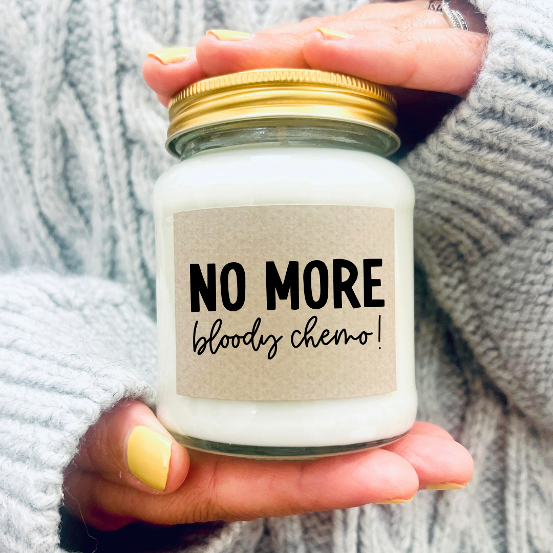 No More Bloody Chemo - Cancer Support Gift Candle | Laughing Sisters UK