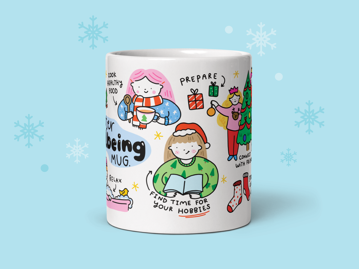 Winter Wellbeing Christmas Mug Self Care Gift | Laughing Sisters UK
