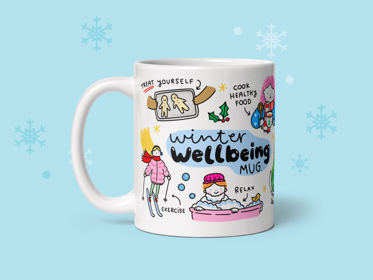 Winter Wellbeing Christmas Mug Self Care Gift | Laughing Sisters UK