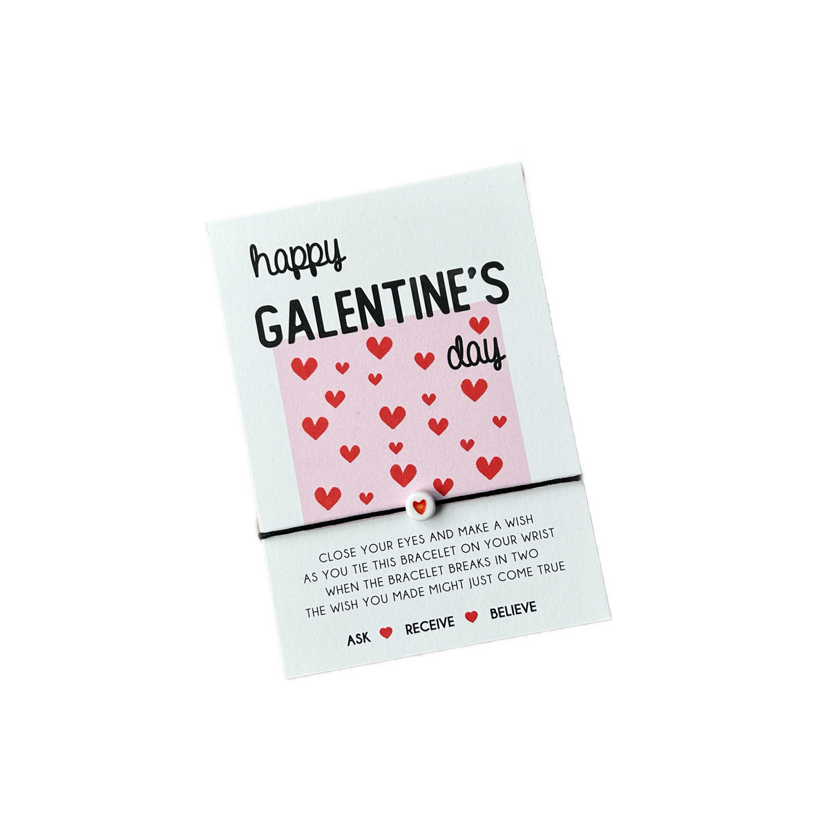 Happy Galentine's Day Wish String Bracelet | Laughing Sisters UK