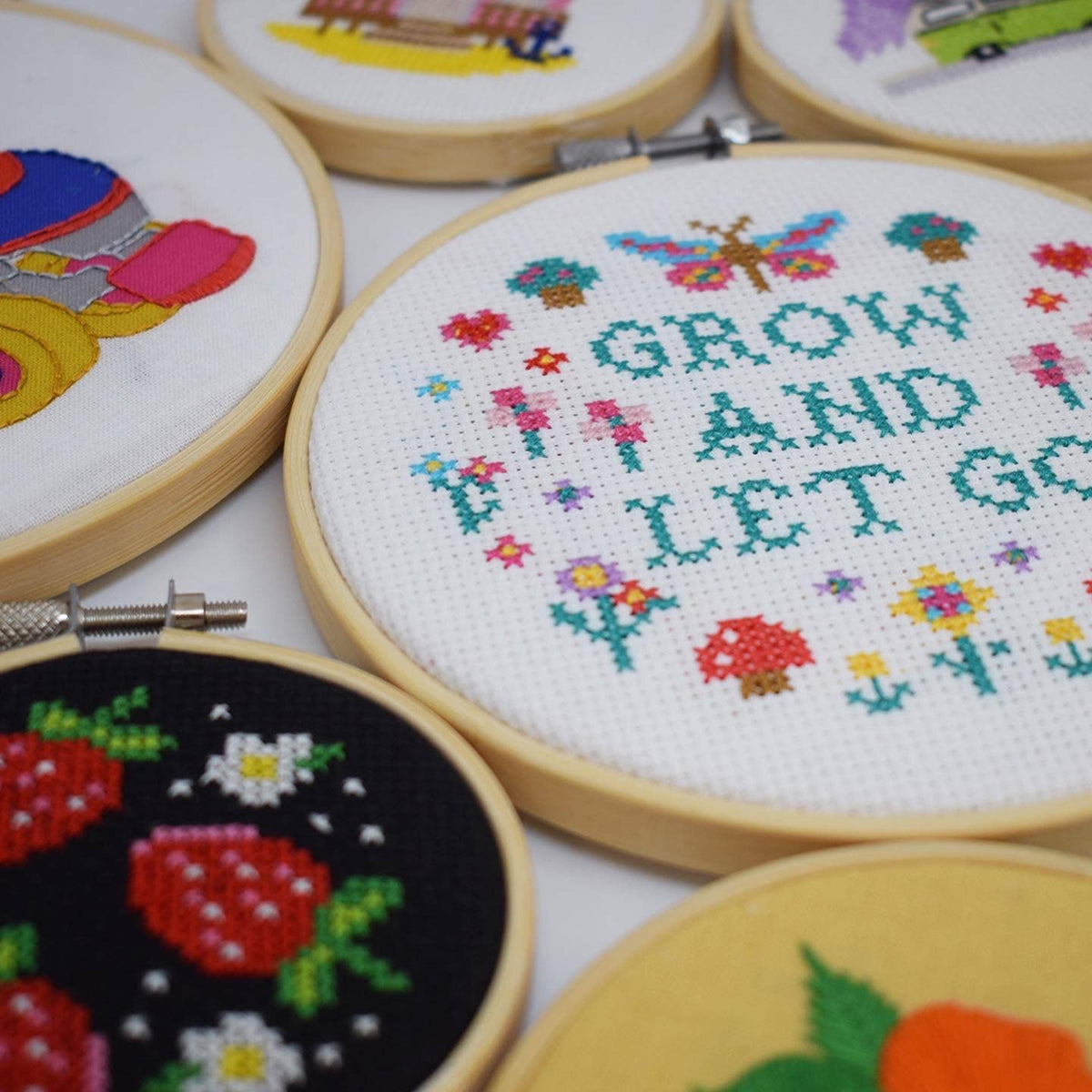 Grow and let go Cross Stitch Kit | Laughing Sisters UK