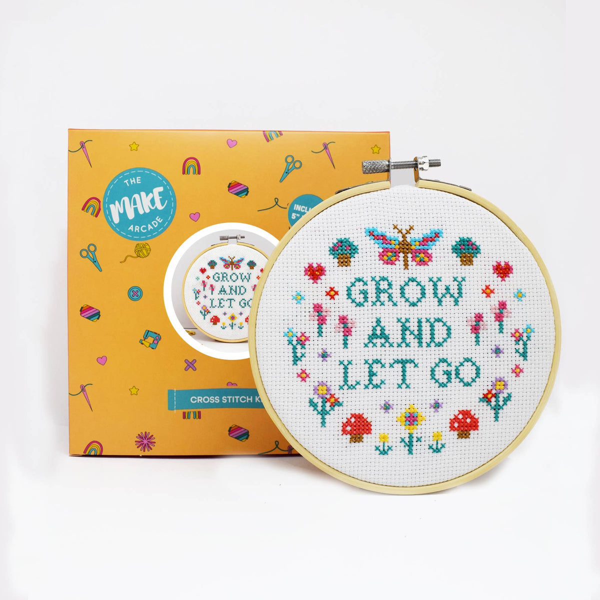 Grow and let go Cross Stitch Kit | Laughing Sisters UK