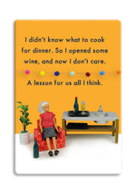 Opened the wine - funny fridge magnet - kitchen gift | Laughing Sisters UK