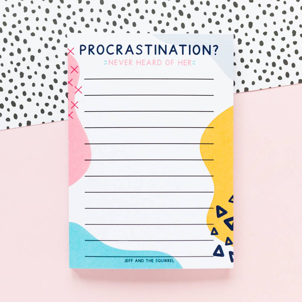 Procrastination tear-off notepad | Laughing Sisters UK