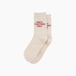 Spicy Chapters Only - cream glitter cotton socks. Literary book lover gift | Laughing Sisters UK