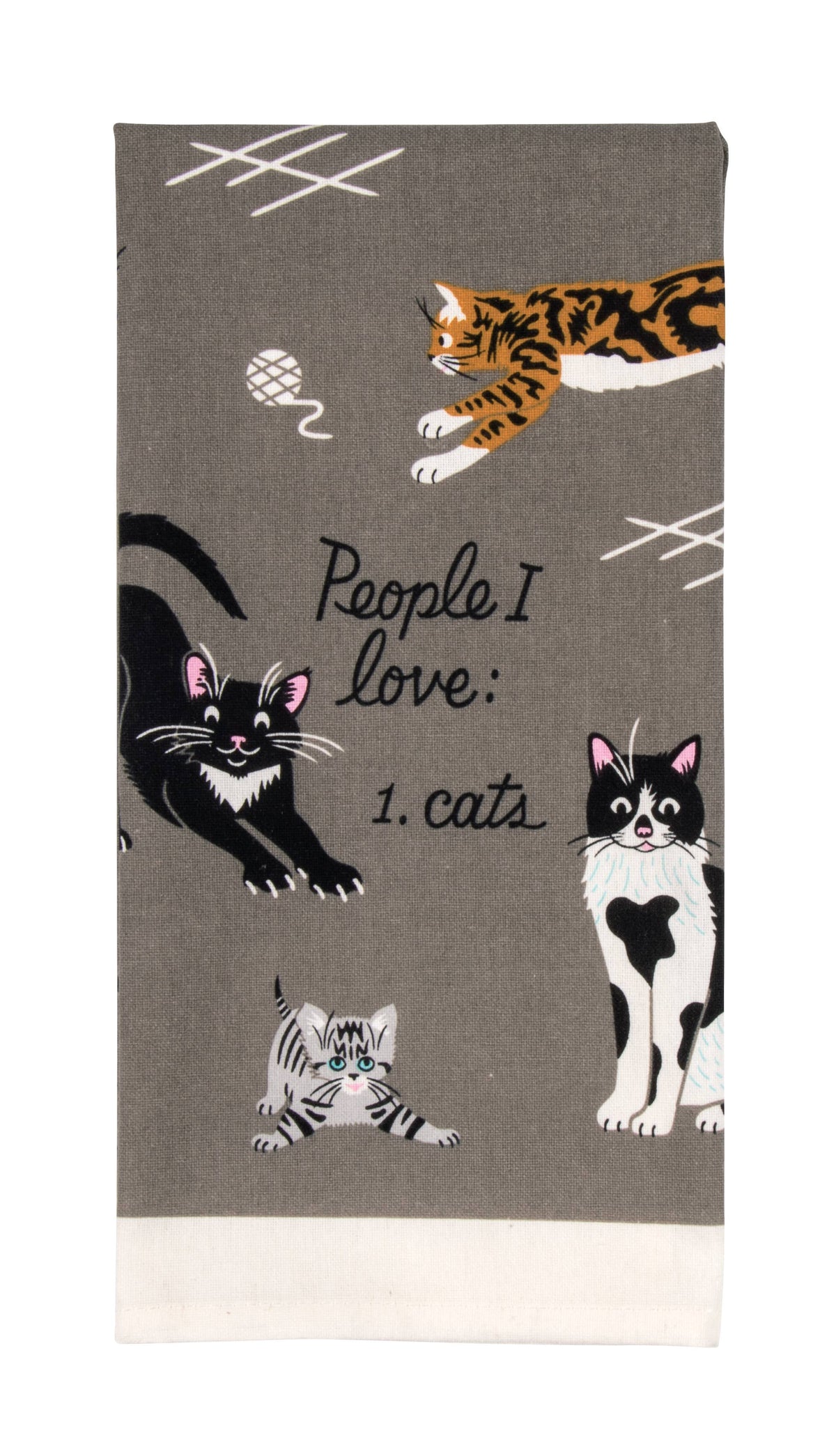 People I Love: Cats Tea Towel | Laughing Sisters
