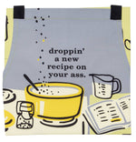 'Droppin a new recipe' Funny Apron | Laughing Sisters UK