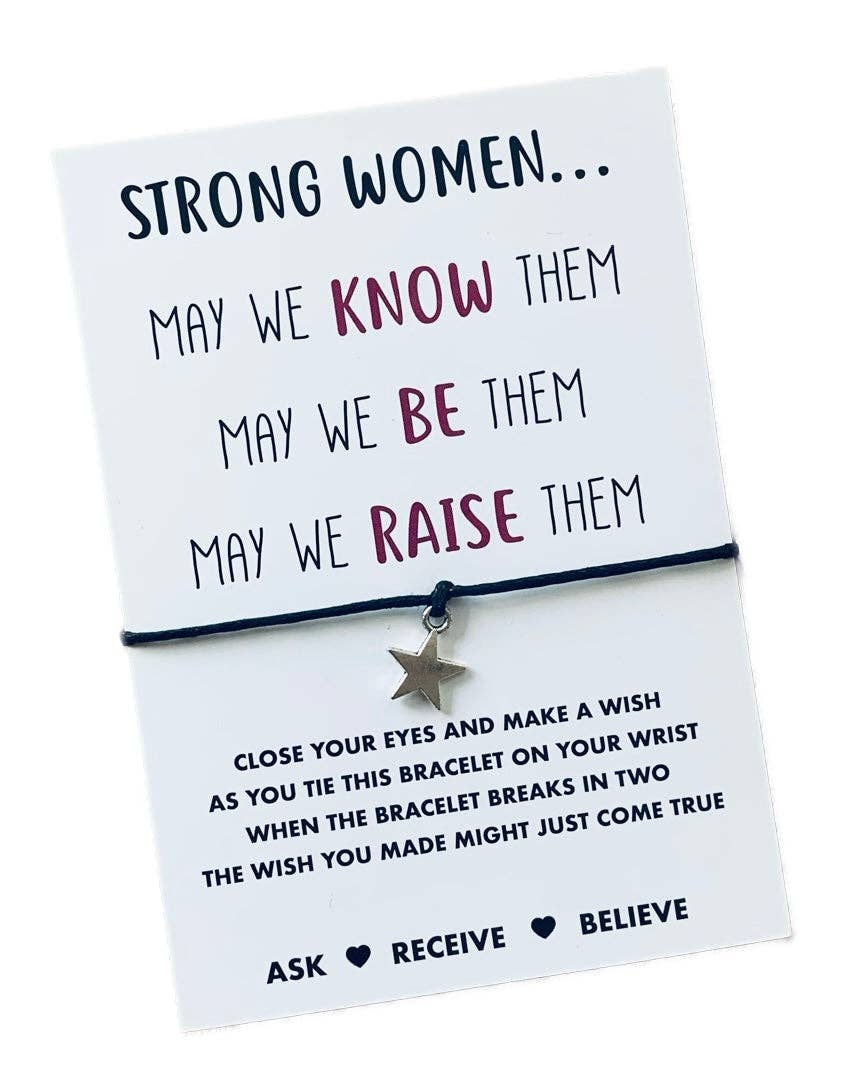 Strong Women Wish String Bracelet | Laughing Sisters UK