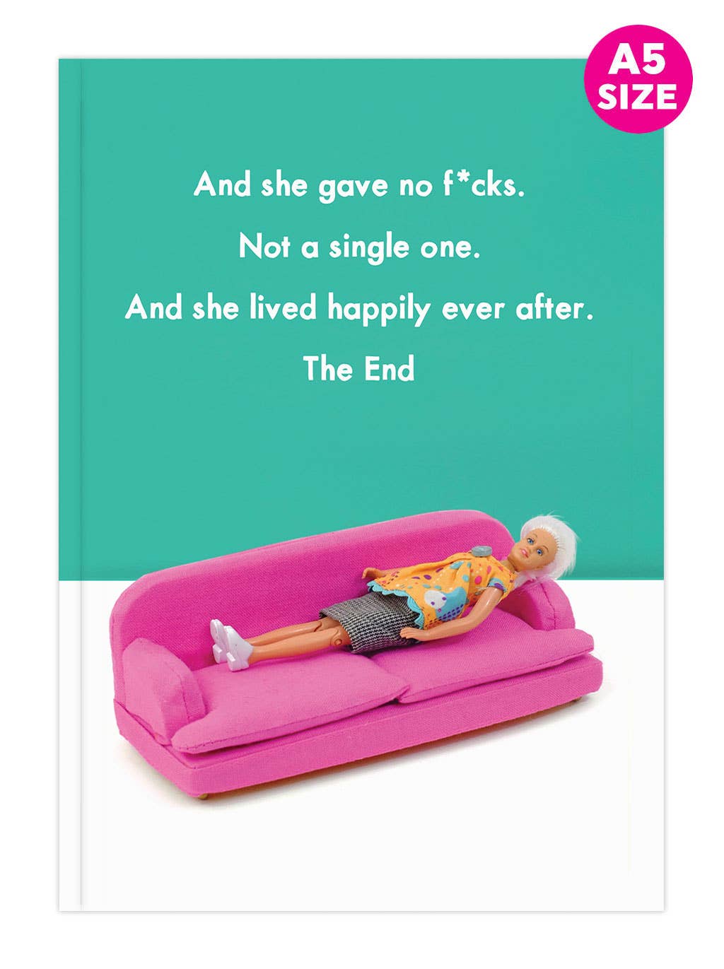 She gave no fucks - funny A5 notebook | Laughing Sisters UK