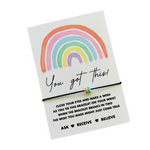 You Got This rainbow wish string bracelet | Laughing Sisters UK