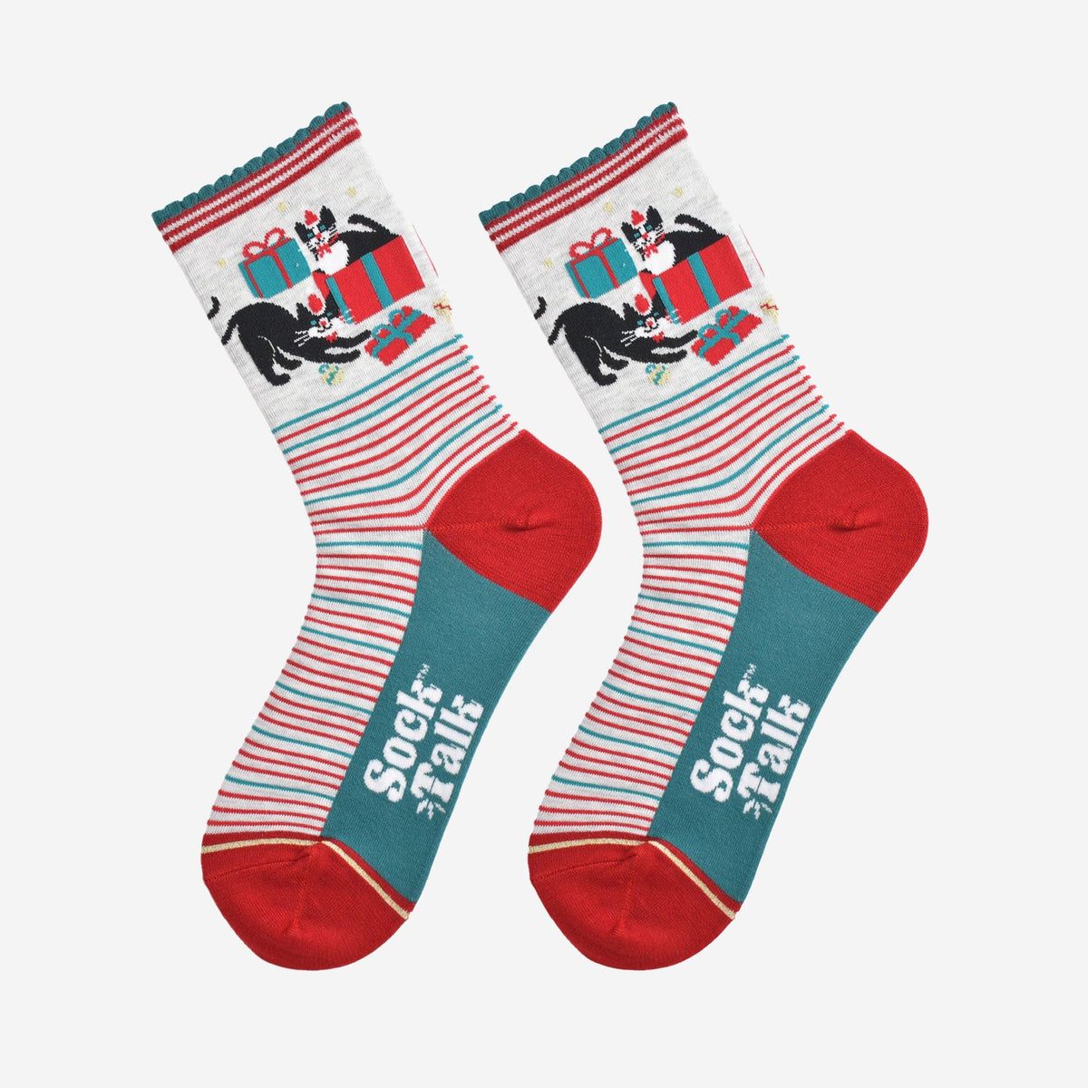 Cute Christmas Cats Women's Bamboo Socks | Laughing Sisters UK