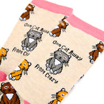 One cat away from crazy - funny womens cat socks | Laughing Sisters UK