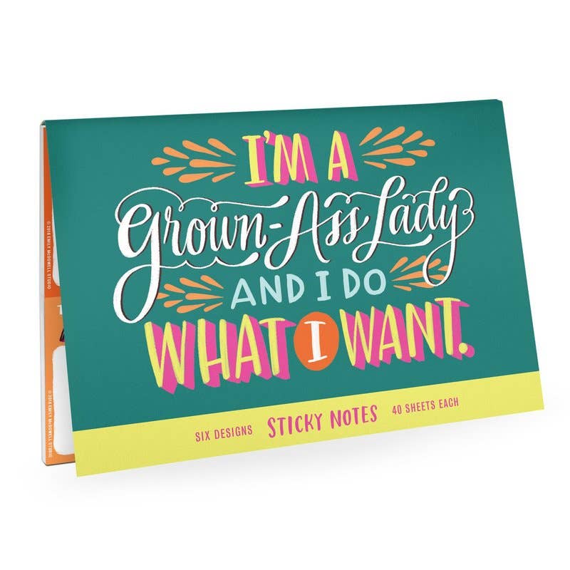 Grown ass lady - funny memo note pad | Laughing Sisters UK