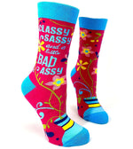 Classy, sassy and a little Bad Assy Socks - funny socks for strong women | Laughing Sisters UK