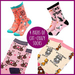 Cat Mum Sock Set - Funny socks for cat lovers | Laughing Sisters UK