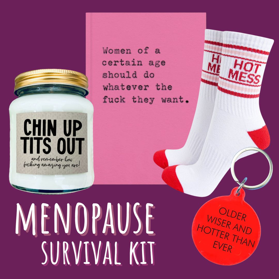 Funny Menopause Survival Kit - gift for menopausal women | Laughing Sisters UK