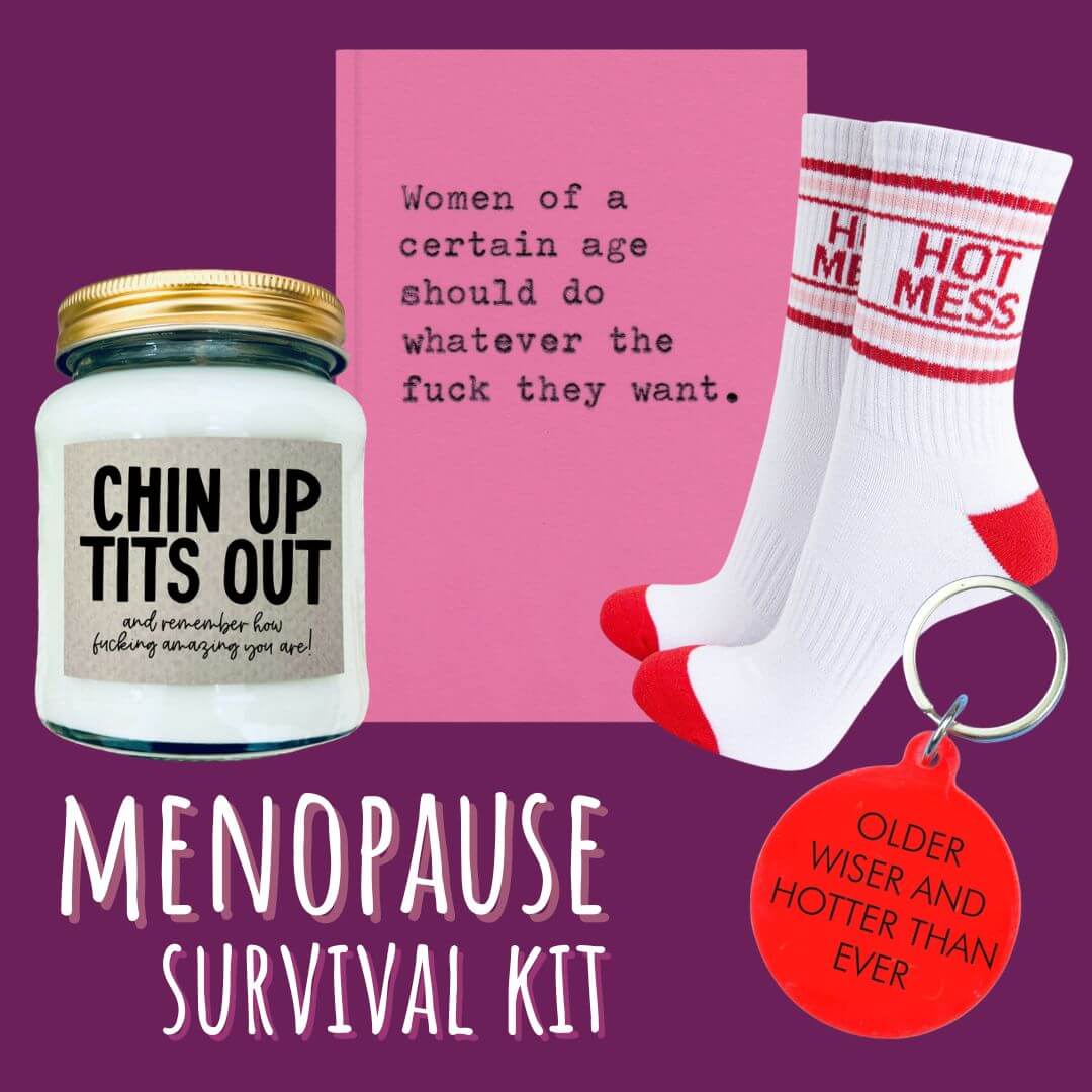 Funny Menopause Survival Kit - gift for menopausal women | Laughing Sisters UK