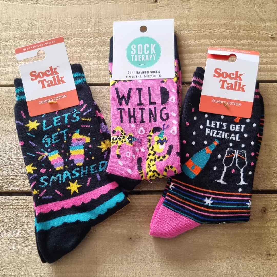 Life of the Party Sock Bundle - funny socks for party girls | Laughing Sisters UK