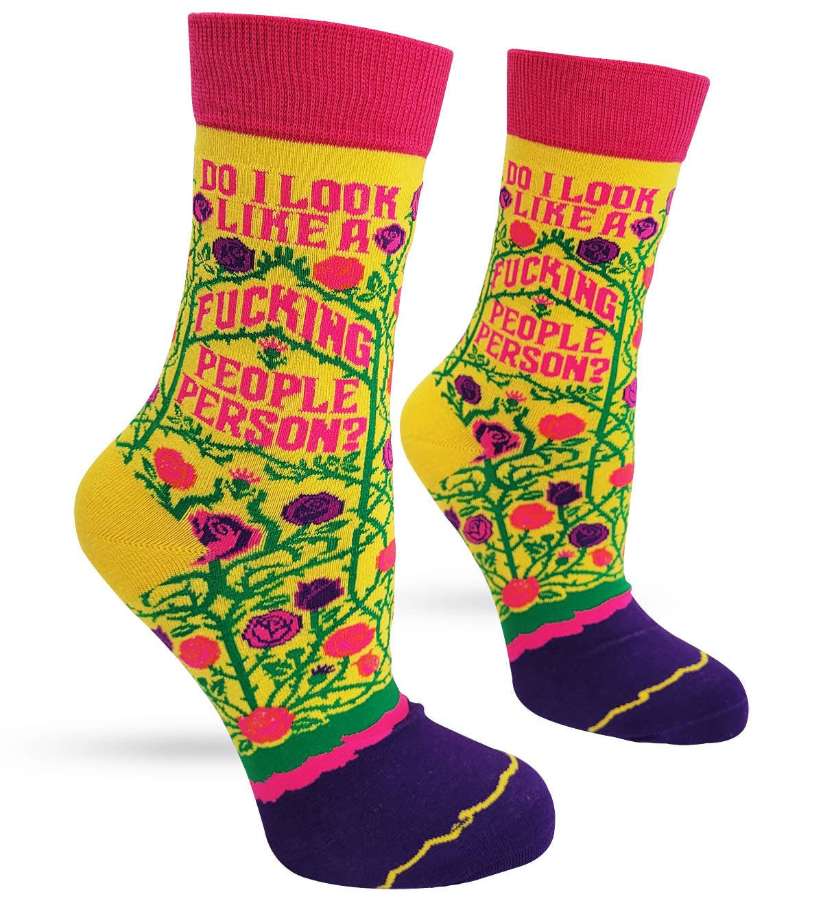 Do I look like a fucking people person Socks - sweary socks for introverts | Laughing Sisters UK