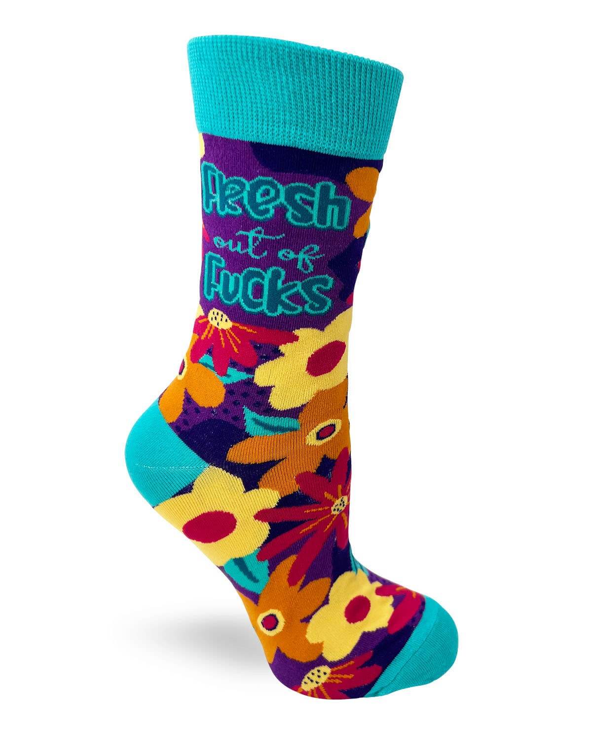 Fresh Out Of Fucks Socks - sweary socks for strong women | Laughing Sisters UK