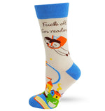 Fuck Off I'm Reading Women's Socks - funny socks for book girls | Laughing Sisters UK