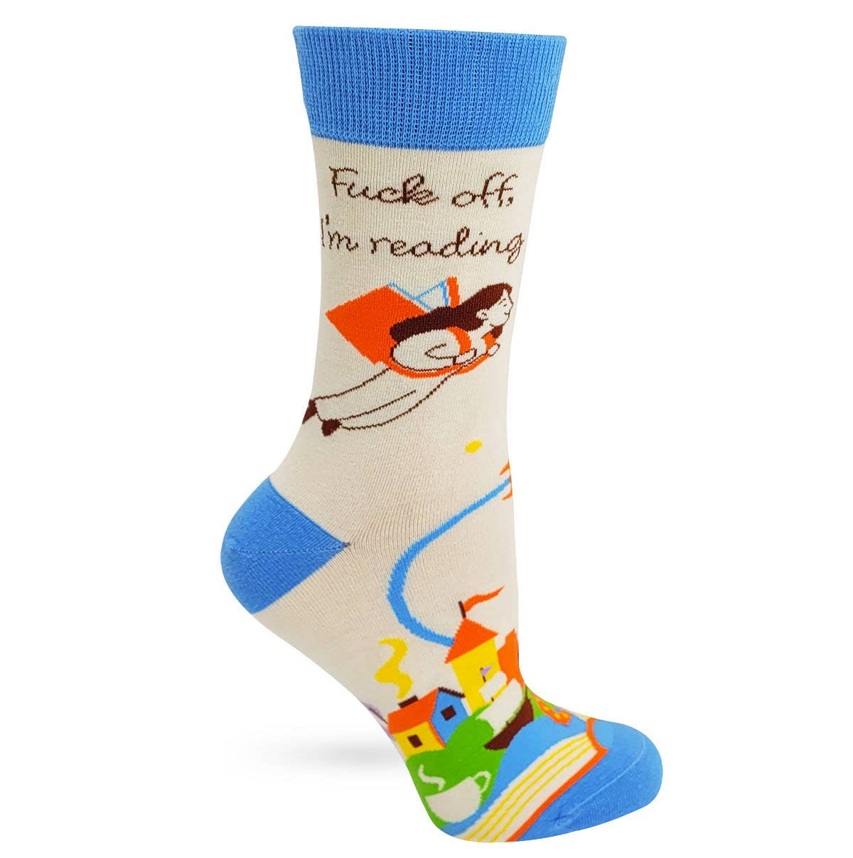 Fuck Off I'm Reading Women's Socks - funny socks for book girls | Laughing Sisters UK