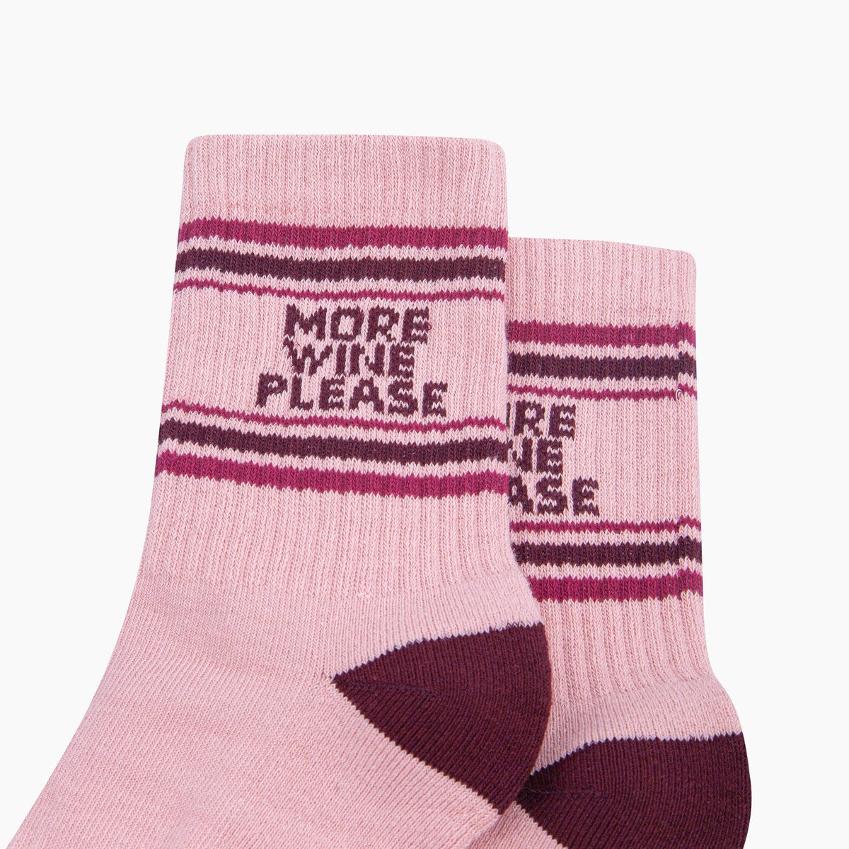 More Wine Please women's sports socks - funny gifts for wine lovers | Laughing Sisters UK
