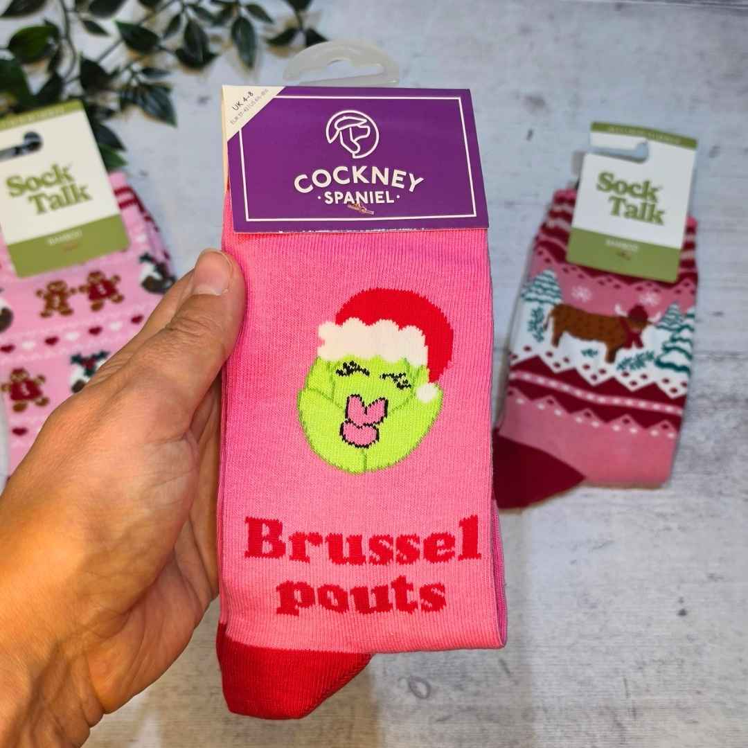 Pink & Pouty Christmas Sock Set - funny xmas socks for women | Laughing Sisters UK