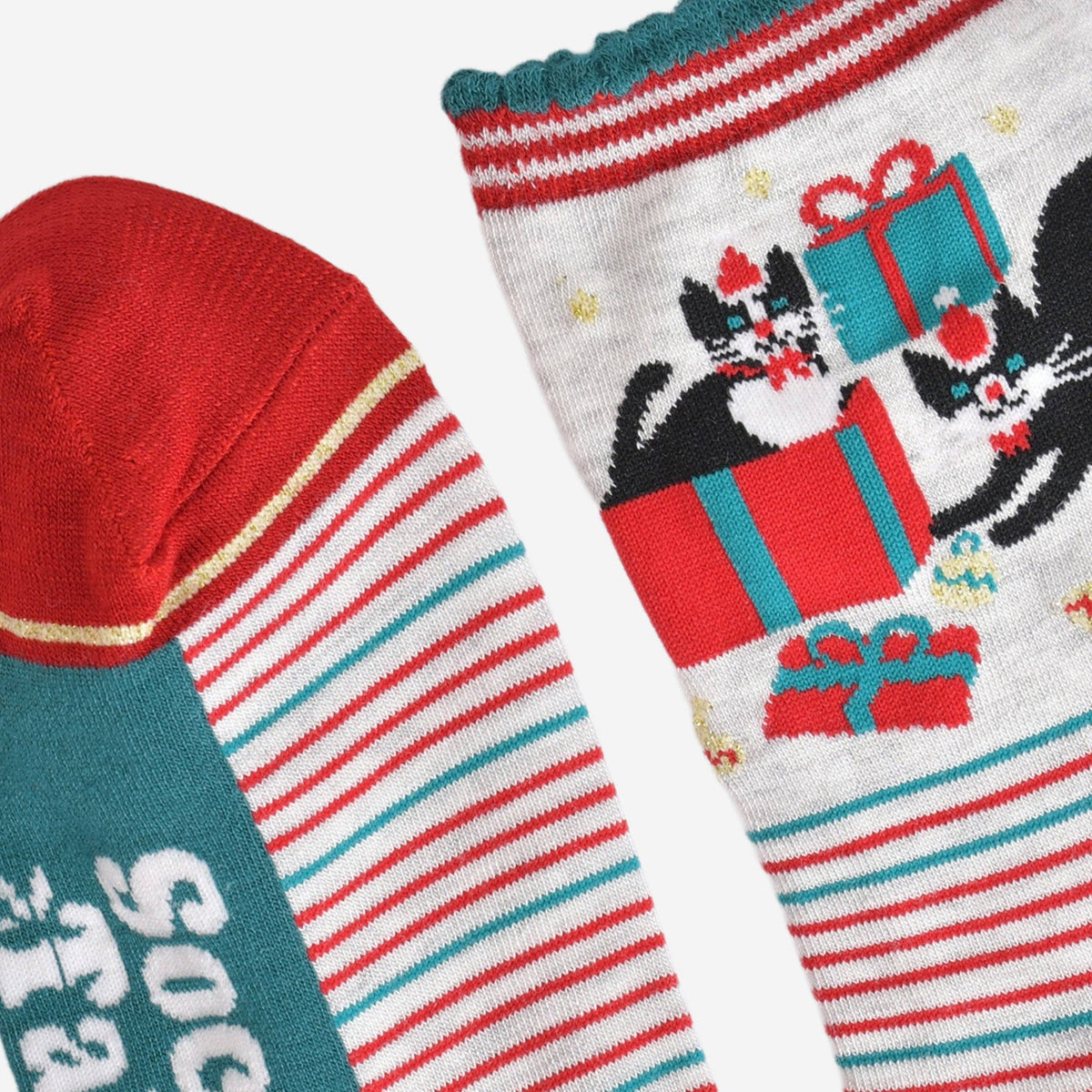 Cute Christmas Cats Women's Bamboo Socks | Laughing Sisters UK
