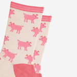 Pink Pig Women's Bamboo Socks | Laughing Sisters UK