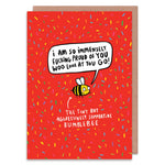 Aggressively Supportive Bee Card | Congratulations Card - Cards