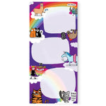 Animals & Rainbows Magnetic Notepad - Books & Stationery