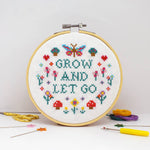 Grow and let go Cross Stitch Kit | Laughing Sisters UK