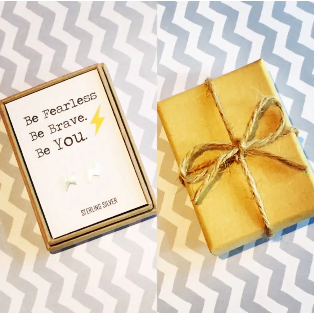 Be You Silver Lightening Bolt Earrings - Jewellery