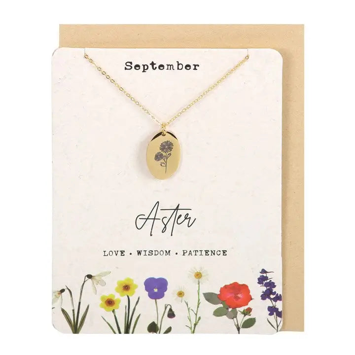Birth Month Flower Necklace - Jewellery