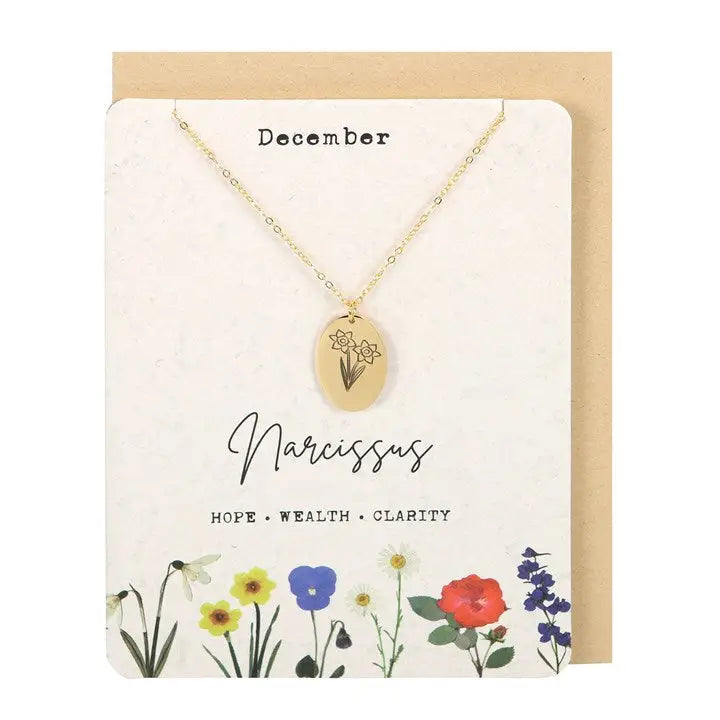 Birth Month Flower Necklace - Jewellery